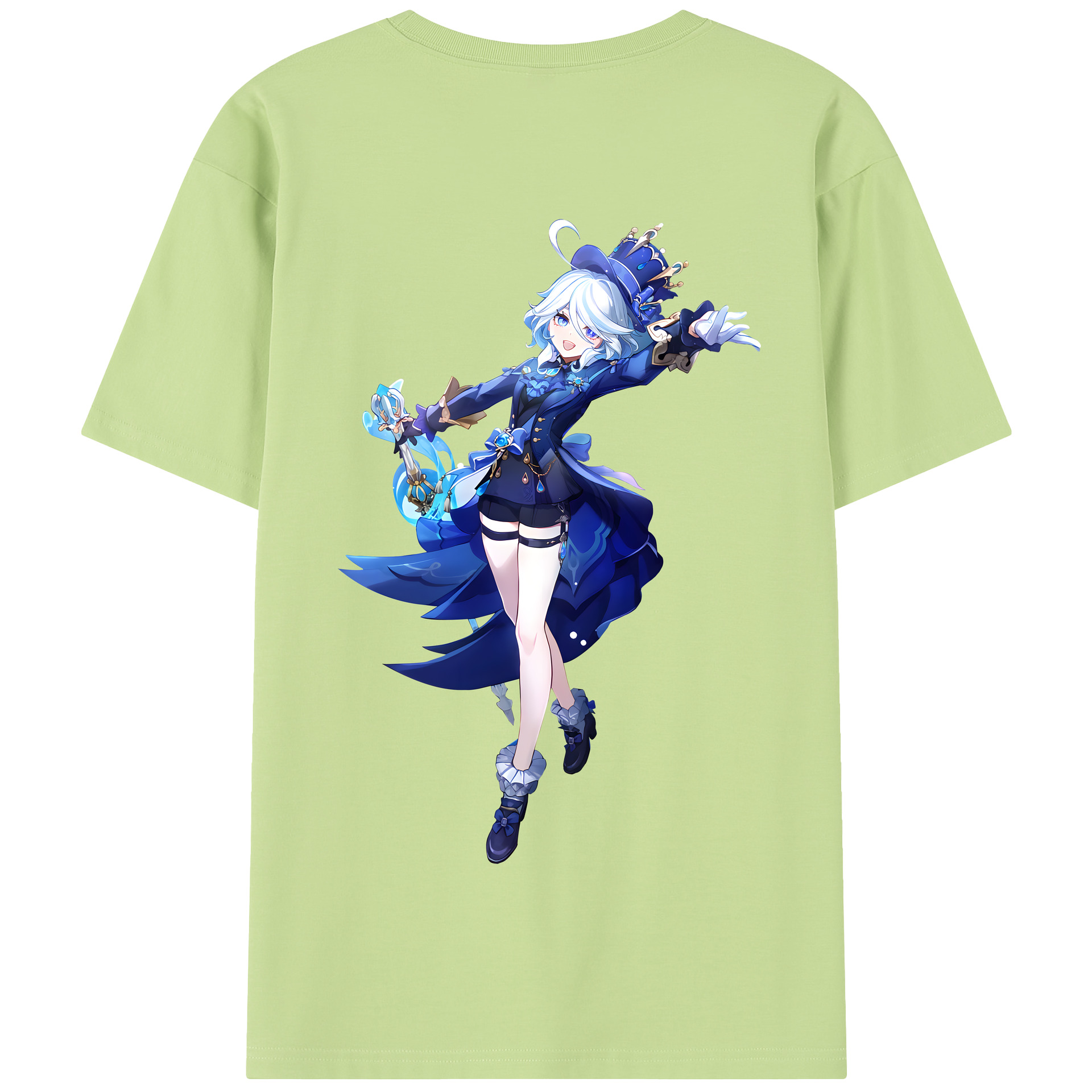 げんし神 フリーナ genshin Furina 綿100％半袖Tシャツ（背面プリント）